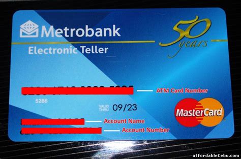 metrobank card number.